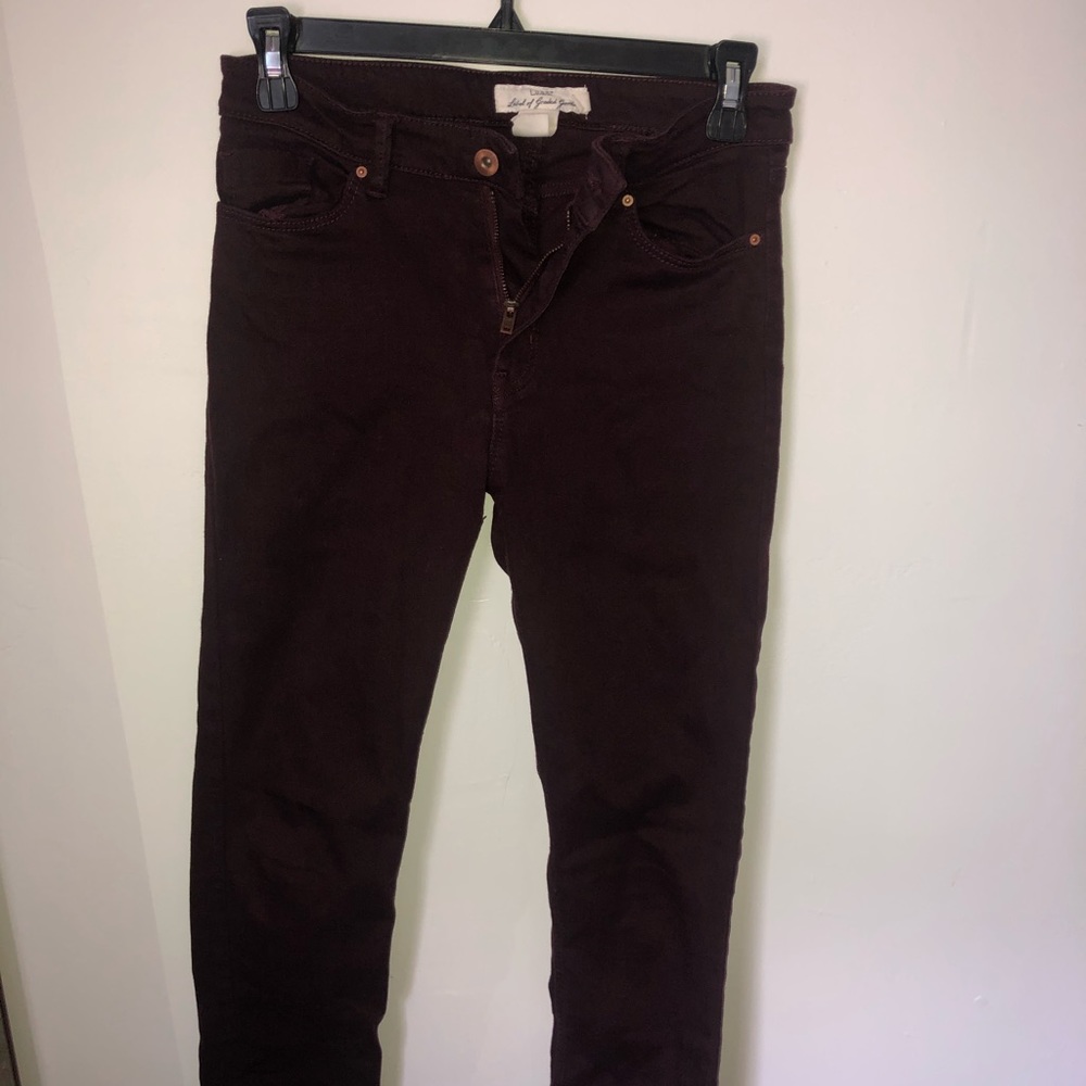 Burgundy jeans